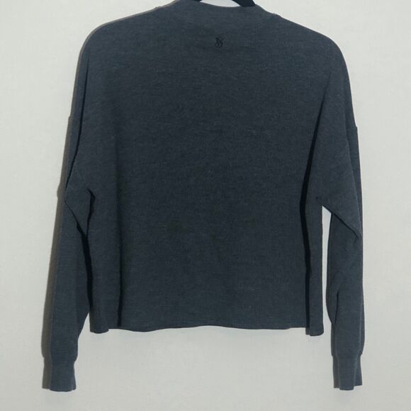 Victoria's Secret Sweater Womens S/P Dark Gray Knit Crewneck Long Sleeve - Picture 2 of 7